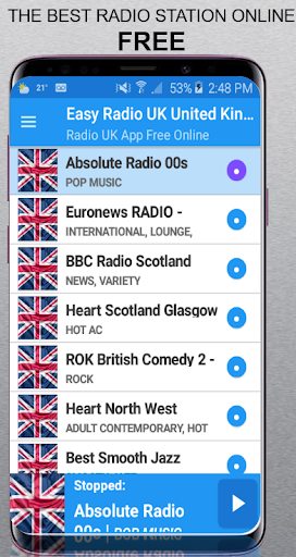 Android application Easy Radio UK United Kingdom screenshort
