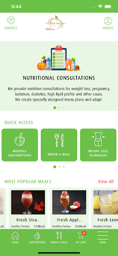 Android application Diet Cafe screenshort