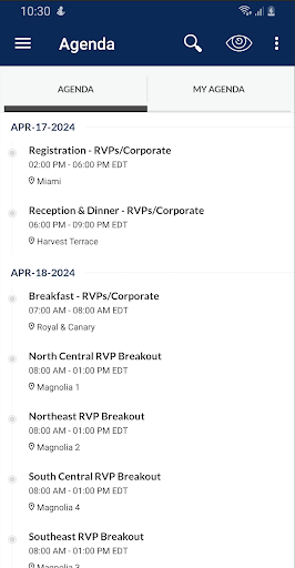 Enterprise Mobility Events Screen 3