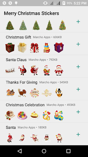 Merry Christmas Stickers Screen 3