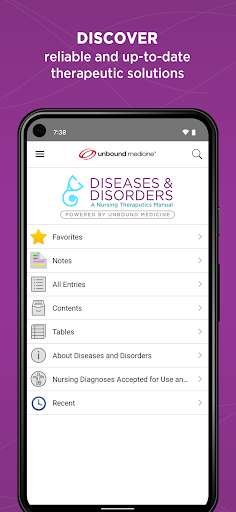 Android application Diseases and Disorders screenshort
