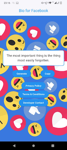 Android application Bio for Facebook screenshort
