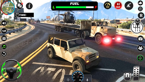 Android application Us Army Truck Sim Offline Game screenshort