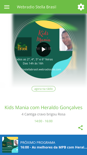 Android application Webradio Stella Brasil screenshort