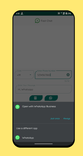 Fast Chat (Click to Chat) Screen 3