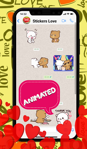 Animated Love Stickers Screen 2