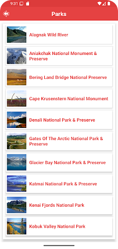 Alaska State Parks Screen 3