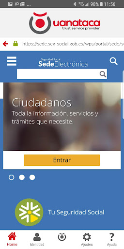 Uanataca SignCloud Screen 2