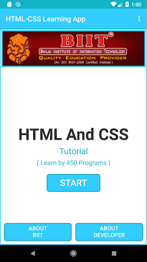 Android application HTML-CSS Training App-450 Pgms screenshort