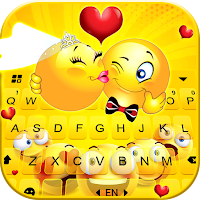 Фон клавиатуры Funny Yellow Emojis