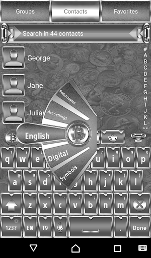 Android application Silver Lucky Charm Go Keyboard screenshort