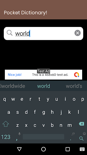 Android application ENGLISH Pocket Dictionary! screenshort