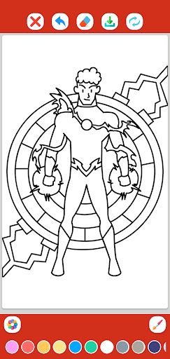 Android application Superhero Coloring Pages screenshort