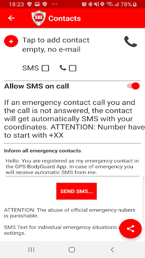 SOS emergency GPS BodyGuard Screen 3