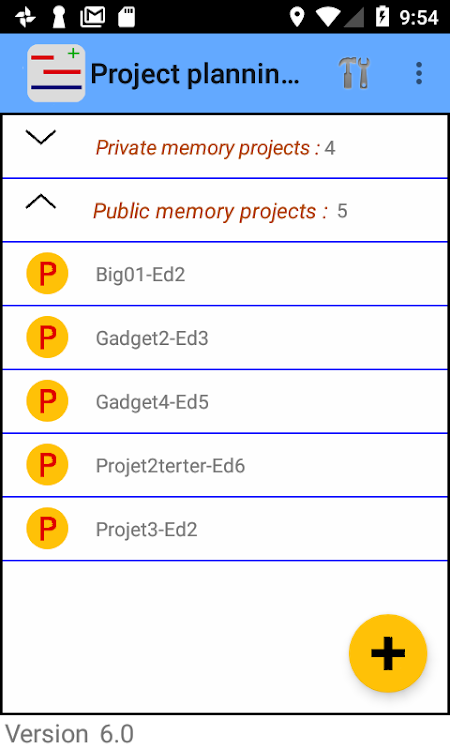 Project planning plus - New - (Android)
