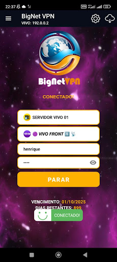 BigNet Vpn Screen 2