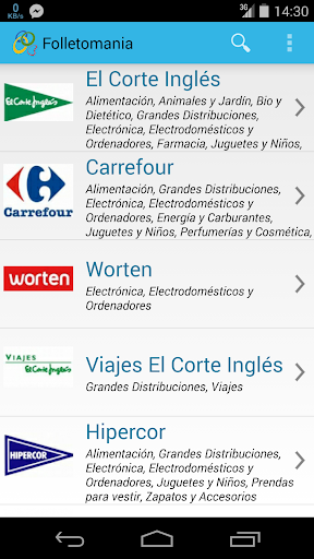 Android application FolletoMania screenshort
