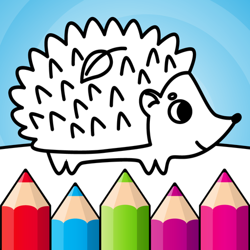Easy Kids Coloring Book Game Logo