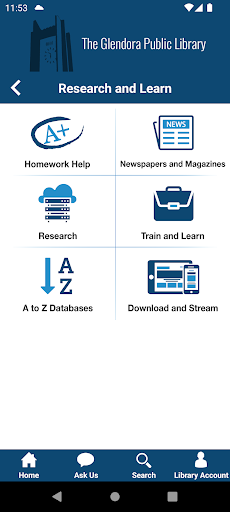 Android application Glendora Public Library screenshort