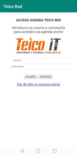 Android application Agenda TPV Teico screenshort