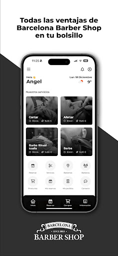 Android application Barcelona Barber Shop screenshort