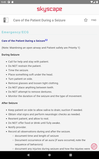 Screenshot of Mosby's PDQ for RN