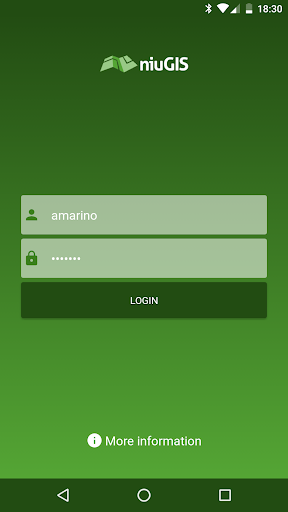 Android application niuGIS screenshort