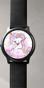 Unicorn Pink Watch Face L127