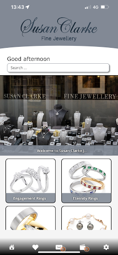 Android application Susan Clarke Jewellers screenshort