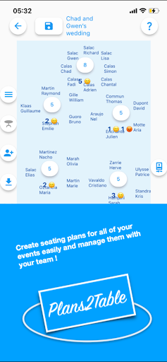 Android application Plans2Table screenshort