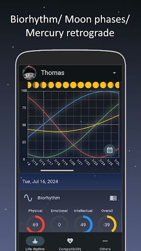 Android application Life Rhythm - Biorhythm+Moon+α screenshort