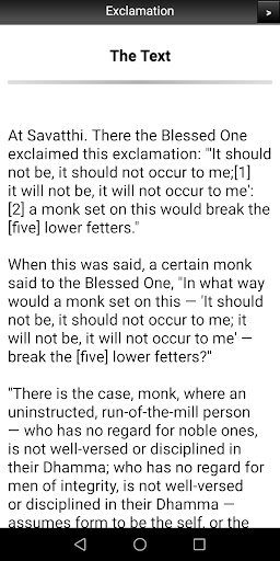 Exclamation Sutta - Buddhism Screen 2