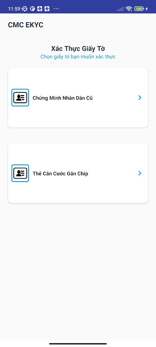 Android application C-eKYC screenshot