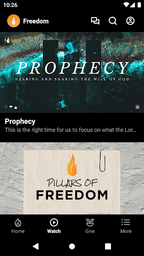 Freedom Fellowship App Screen 2