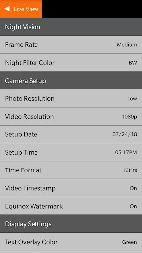 Screenshot of Bushnell Equinox Z2