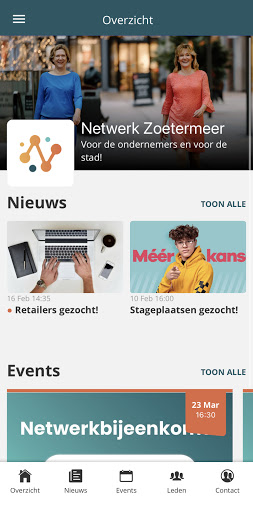 Android application Netwerk Zoetermeer screenshort
