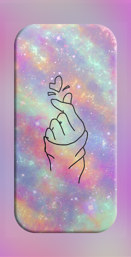 Android application Finger Heart Wallpaper screenshort