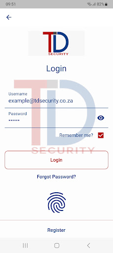 Android application TD Security screenshort