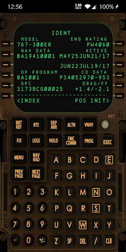 Captain Sim 767 Wireless CDU Screen 3