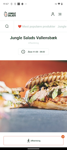 Android application Jungle Salads screenshort