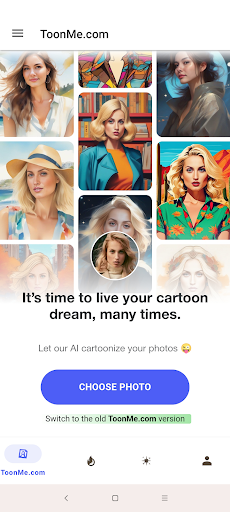Screenshot of ToonMe photo cartoon maker