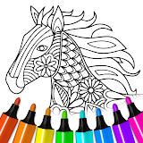 Animal coloring mandala pages icon