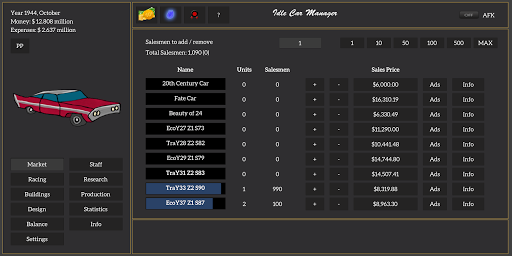 Idle Car Manager Screen 2