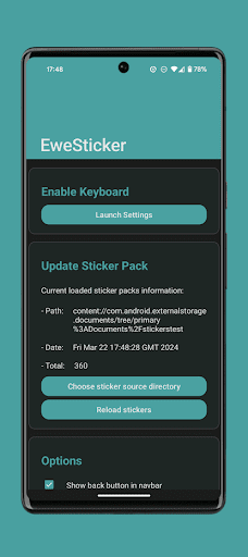 Android application EweSticker screenshort