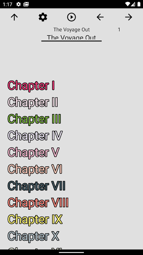 Android application Book, The Voyage Out screenshort