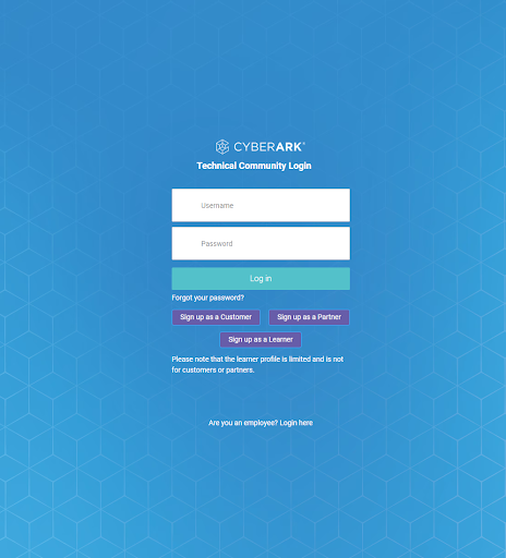 CyberArk Technical Community Screen 3