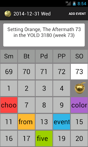 Android application Discordian POEE Calendar screenshort
