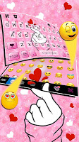 screenshot of Romantic Hand Love Keyboard Th