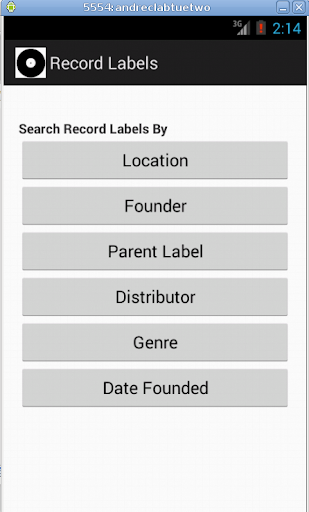 Record Labels Screen 2