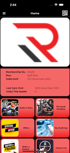 Android application Red Gym screenshort